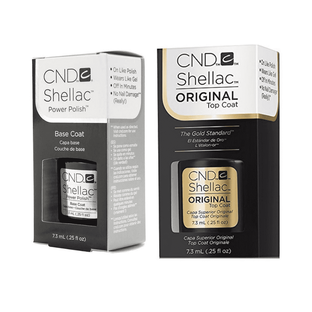 CND Shellac Top Coat Base Coat 7.3ml Combo Currently 17