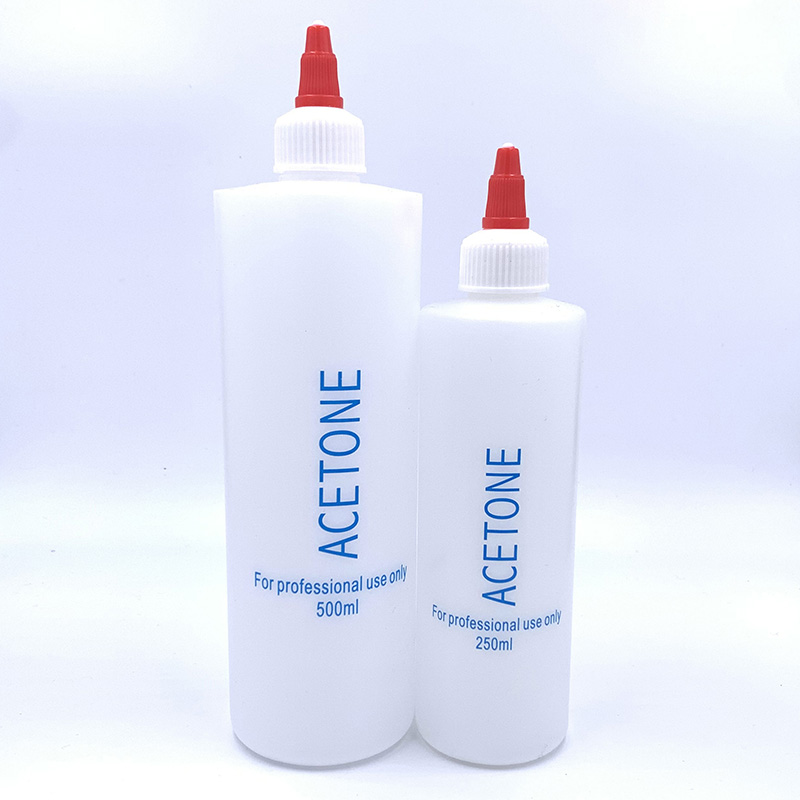 Empty Plastic Bottle Acetone labelled Hollywood Nails Supply UK