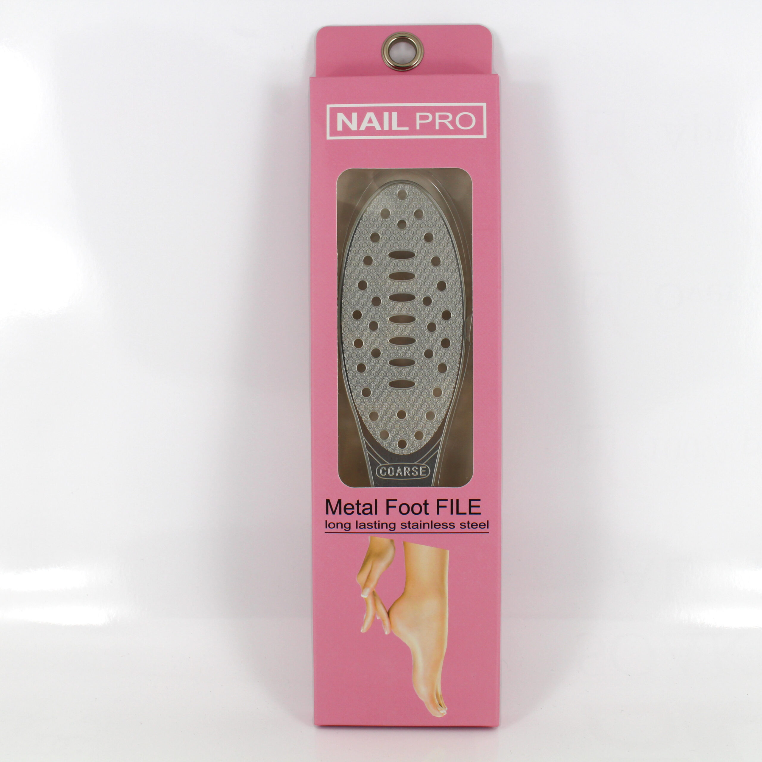 NailPro Deluxe Stainless Steel Foot File Hollywood Nails Supply UK