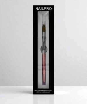 Nail Pro - Kolinsky Sable Acrylic Brushes - PINK - Size 8-20