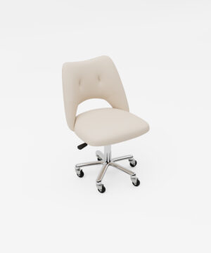 BeNoravo Pedicure Stool - Khaki/Silver