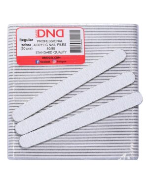 DND Nail Files - Round Zebra 80/80 - 50pcs