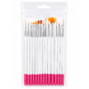 Nail Art Brush Set - White/Pink