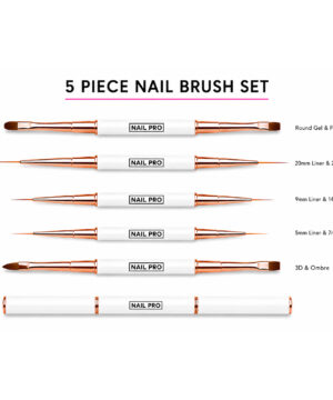 Nail Pro - 5 Piece Double Brush Set