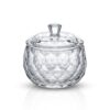 Glass Crystal Dappen Dish Jar with lid - Round