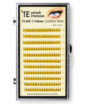 1E Flare 3D Volume Synthetic Mink Lashes - C Curl Mixed Length