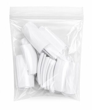 Toe Acrylic Tips - White - Pack of 50