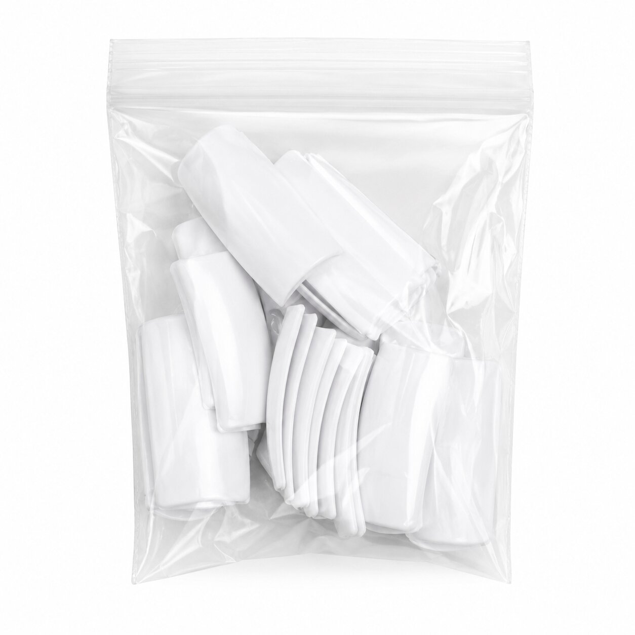 Toe Acrylic Tips - White - Pack of 50