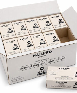 Nail Pro Powder Free Latex Gloves - 10 Box Case